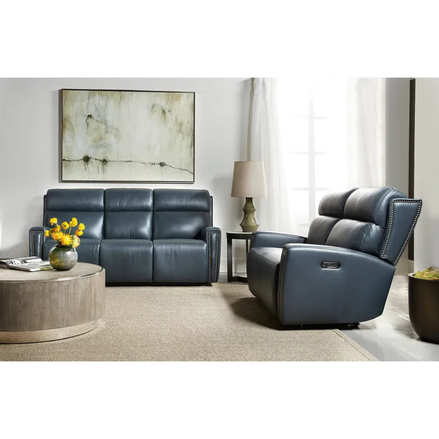 Celeste Zerog Power Sofa W/Ph & Hidden Console - Blue