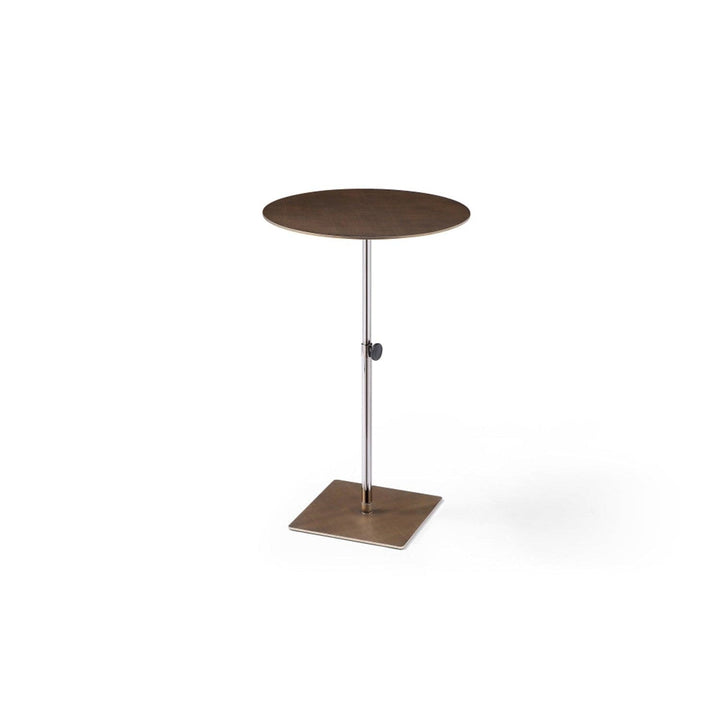 Marley Round Side Table-Whiteline Modern Living-WHITELINE-ST1877-BRZ-Side Tables-2-France and Son