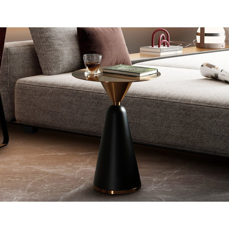 Zora Side Table-Whiteline Modern Living-WHITELINE-ST1897-BRZ-Side Tables-1-France and Son