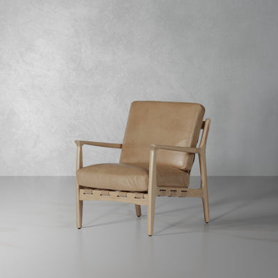 Silas Lounge Chair - Leather-Four Hands-STOCKR-FH-CBSH-00420-658-Lounge ChairsSahara Tan-1-France and Son