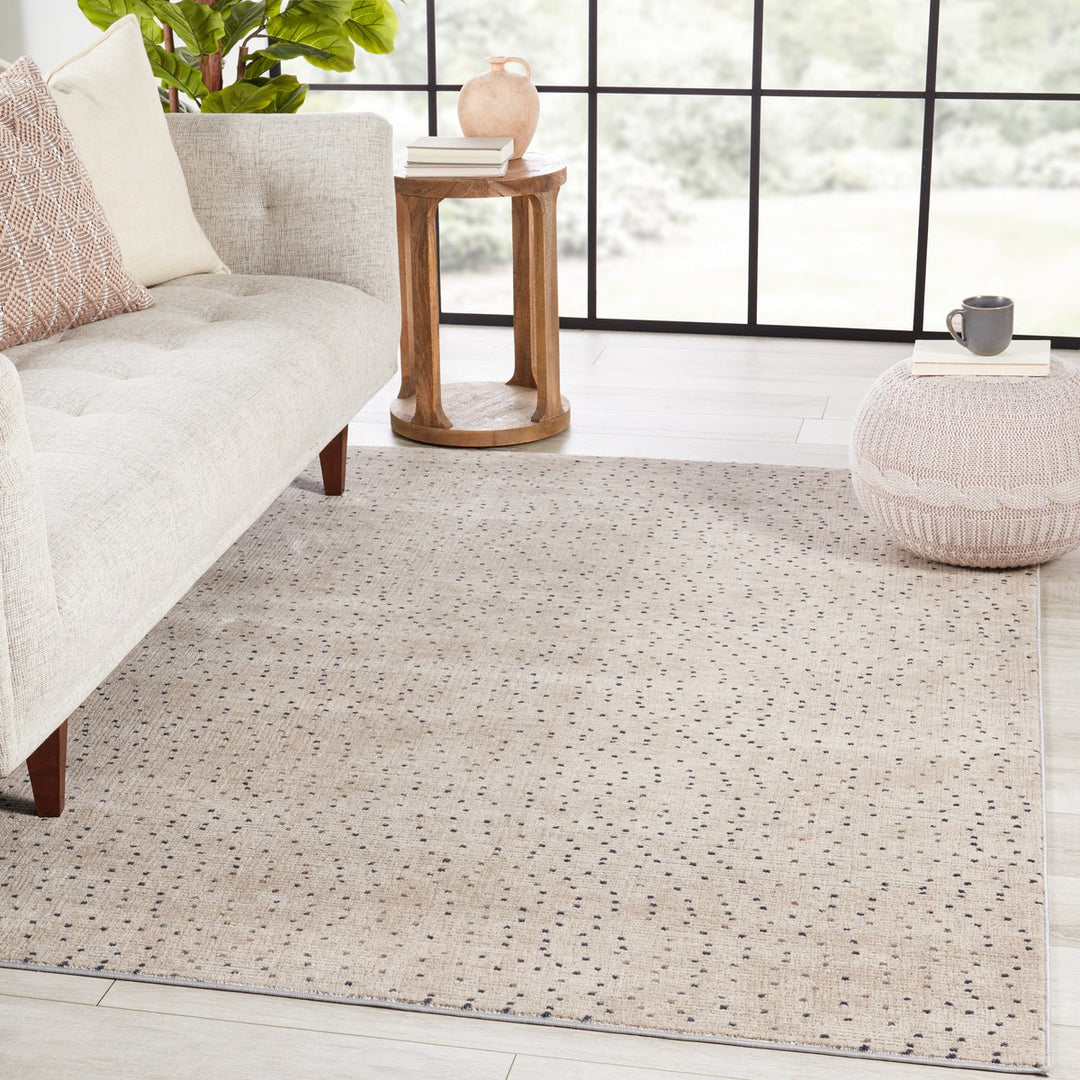 Jaipur Living Melora Dots Beige/ Gray Runner Rug (2'6"X10')