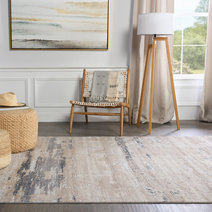 Jaipur Living Ronan Abstract Beige/ Gray Area Rug (6'7"X9'6")