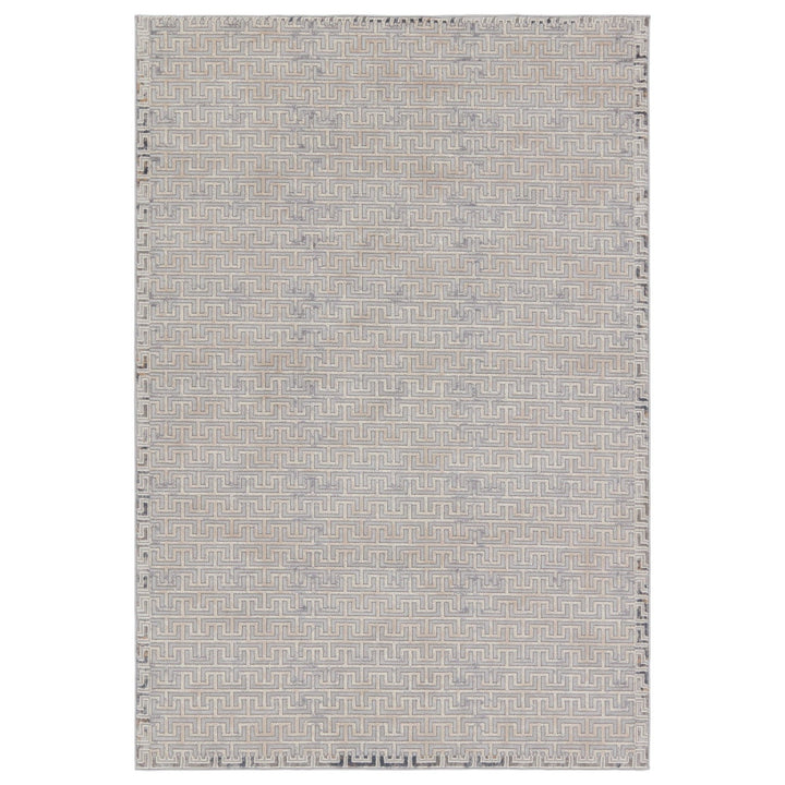 Jaipur Living Baxley Geometric Gray/ Beige Runner Rug (2'6"X10')