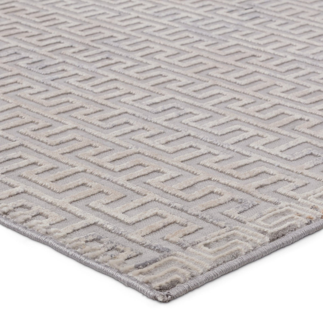 Jaipur Living Baxley Geometric Gray/ Beige Runner Rug (2'6"X10')