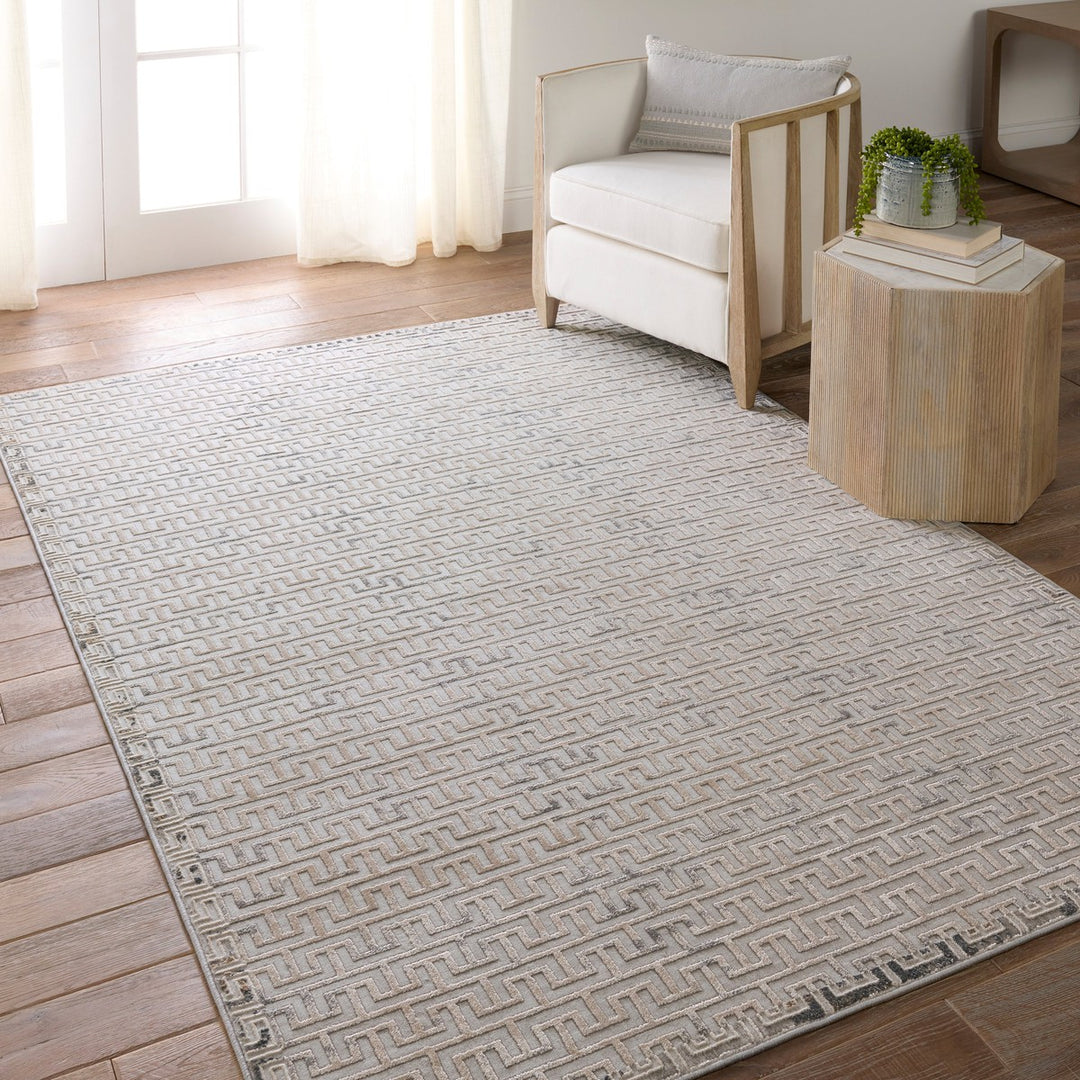 Jaipur Living Baxley Geometric Gray/ Beige Area Rug (10'X14')