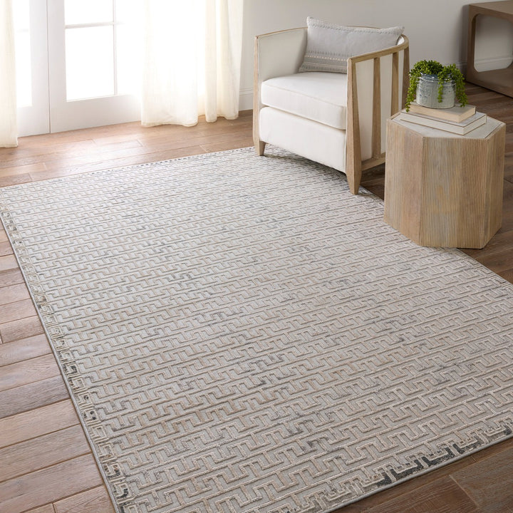 Jaipur Living Baxley Geometric Gray/ Beige Area Rug (10'X14')