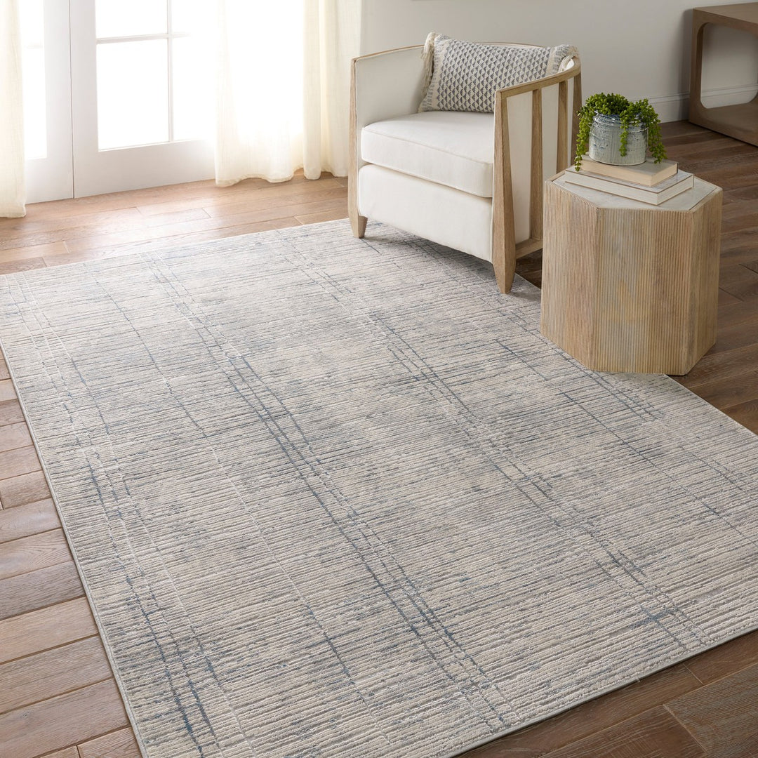 Jaipur Living Paolini Striped Cream/ Blue Runner Rug (2'6"X10')