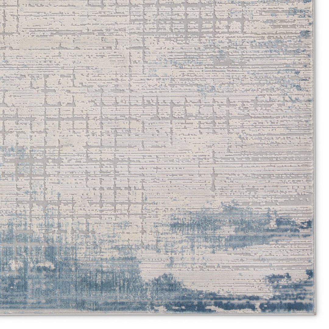 Jaipur Living Chamisa Abstract Cream/ Blue Runner Rug (2'6"X10')