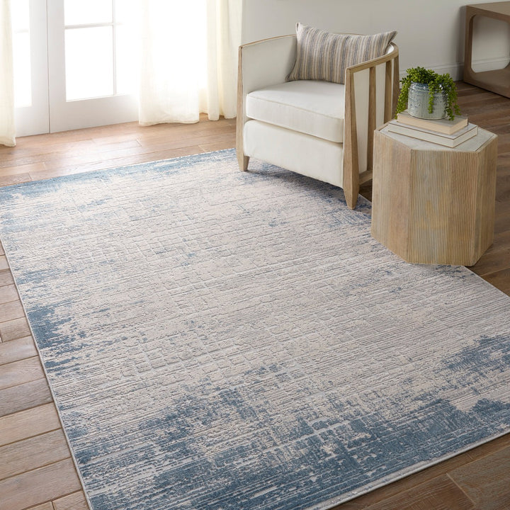 Jaipur Living Chamisa Abstract Cream/ Blue Area Rug (9'3"X12')