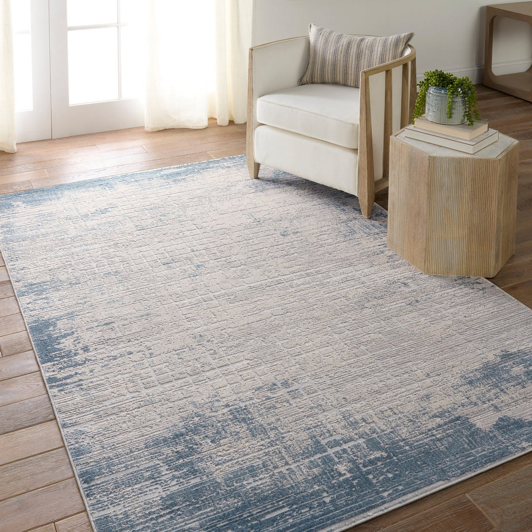 Jaipur Living Chamisa Abstract Cream/ Blue Area Rug (7'10"X10')