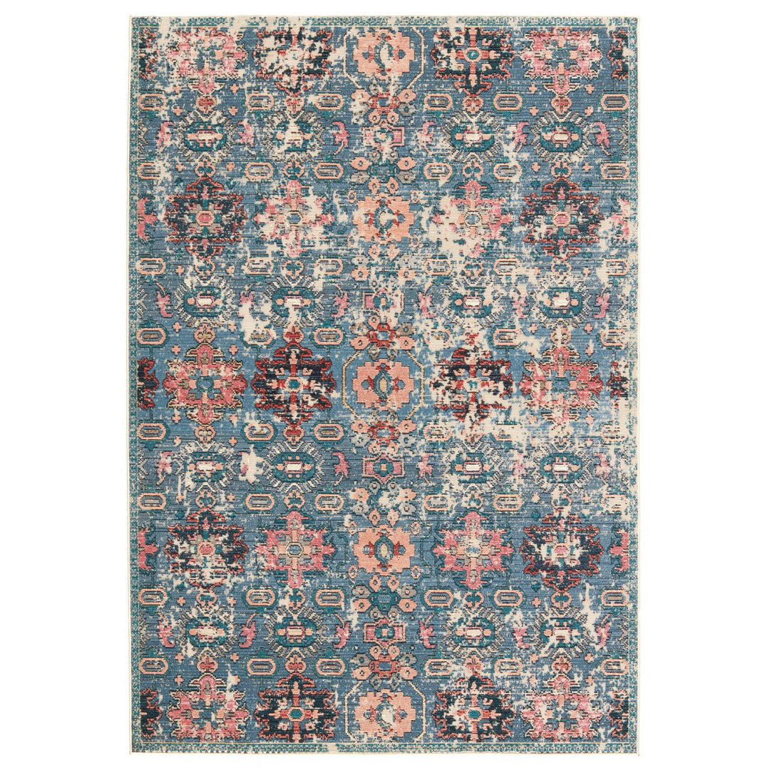 Vibe by Jaipur Living Farella Indoor/ Outdoor Oriental Blue/ Pink Area Rug (5'X7'3")