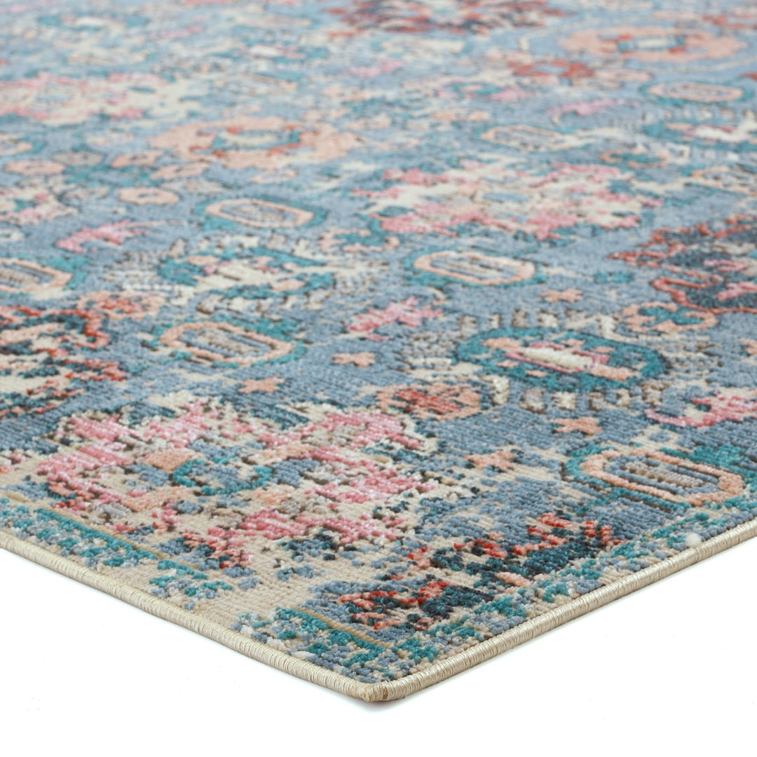 Vibe by Jaipur Living Farella Indoor/ Outdoor Oriental Blue/ Pink Area Rug (5'X7'3")