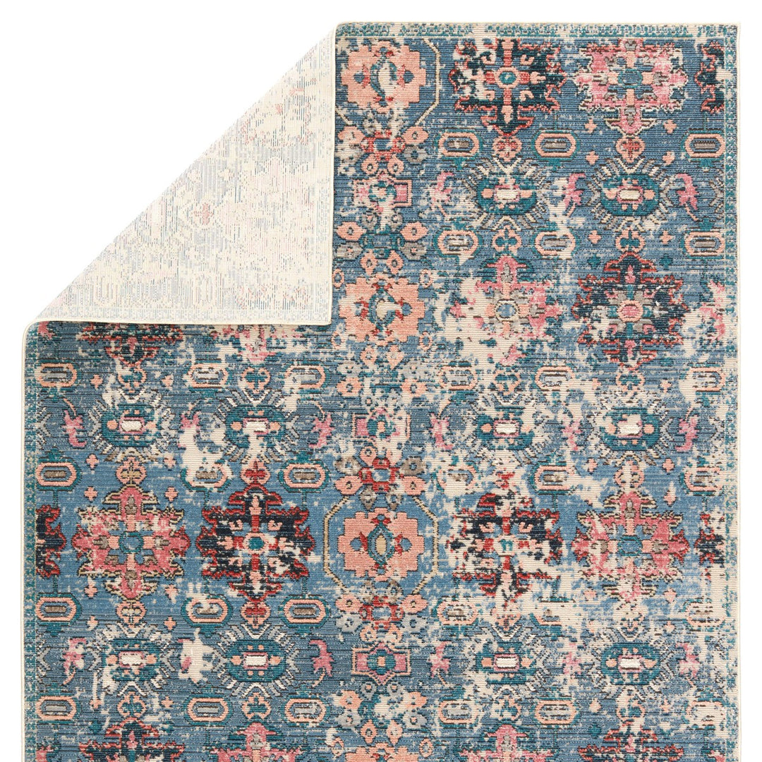 Vibe by Jaipur Living Farella Indoor/ Outdoor Oriental Blue/ Pink Area Rug (5'X7'3")