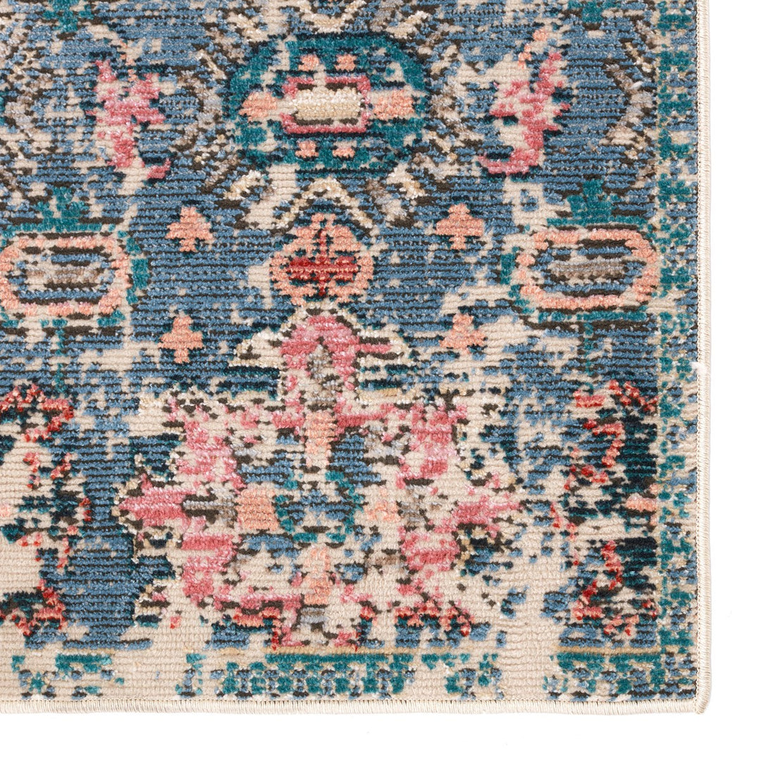 Vibe by Jaipur Living Farella Indoor/ Outdoor Oriental Blue/ Pink Area Rug (5'X7'3")