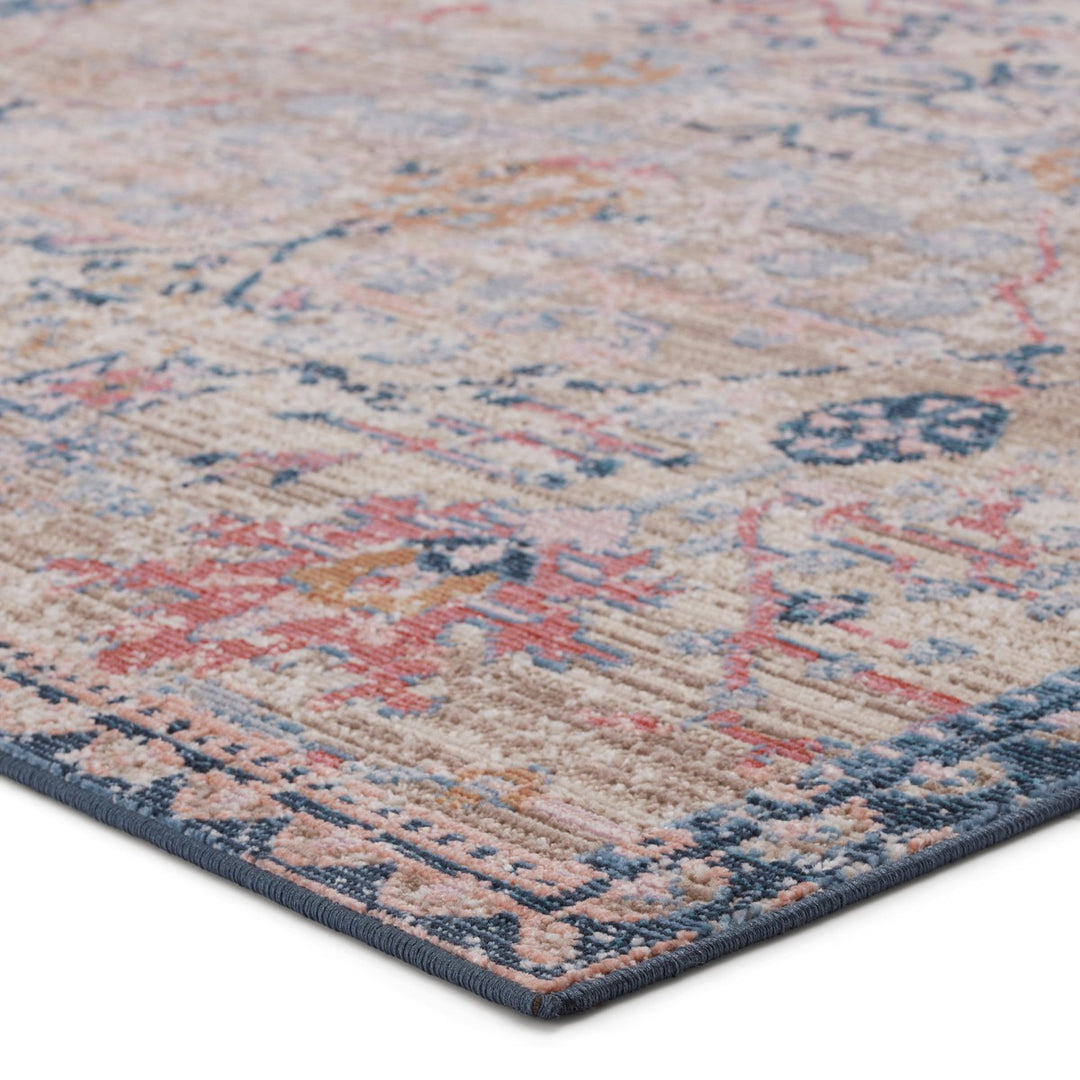 Vibe by Jaipur Living Elva Indoor/ Outdoor Oriental Tan/ Blue Area Rug (2'6"X4')