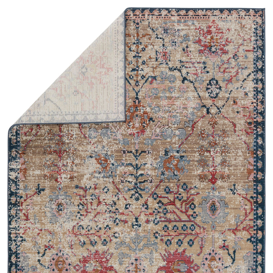 Vibe by Jaipur Living Elva Indoor/ Outdoor Oriental Tan/ Blue Area Rug (2'6"X4')