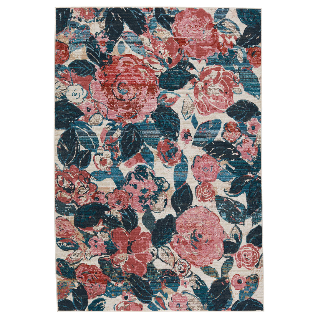 Vibe By Jaipur Living Illiana Indoor/ Outdoor Floral Pink/ Blue Area Rug (5'X7'3")