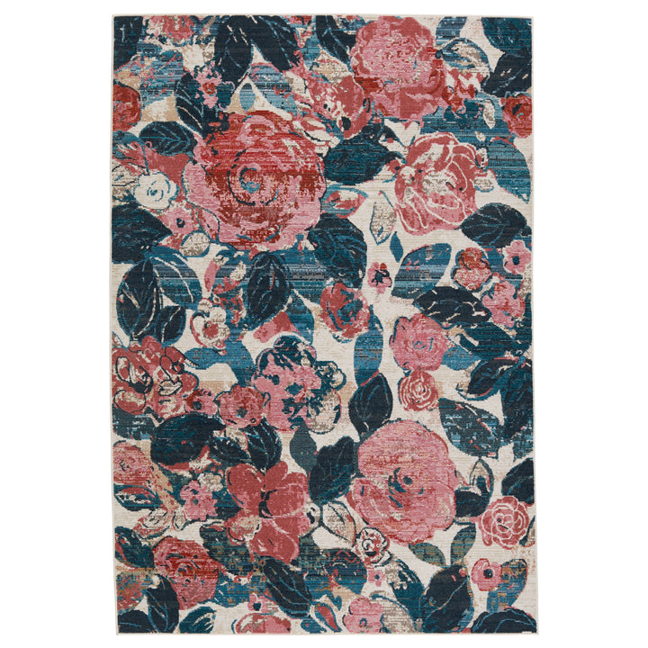 Vibe By Jaipur Living Illiana Indoor/ Outdoor Floral Pink/ Blue Area Rug (2'6"X4')