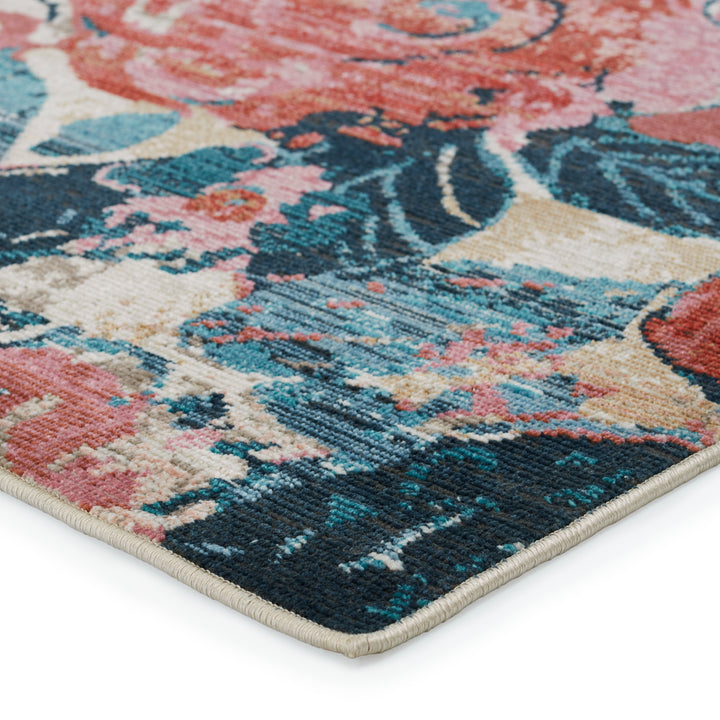 Vibe By Jaipur Living Illiana Indoor/ Outdoor Floral Pink/ Blue Area Rug (5'X7'3")