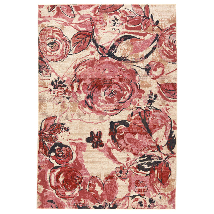 Vibe By Jaipur Living Hermione Indoor/ Outdoor Floral Pink/ Beige Area Rug (8'X10')