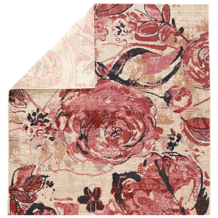 Vibe By Jaipur Living Hermione Indoor/ Outdoor Floral Pink/ Beige Area Rug (5'X7'3")