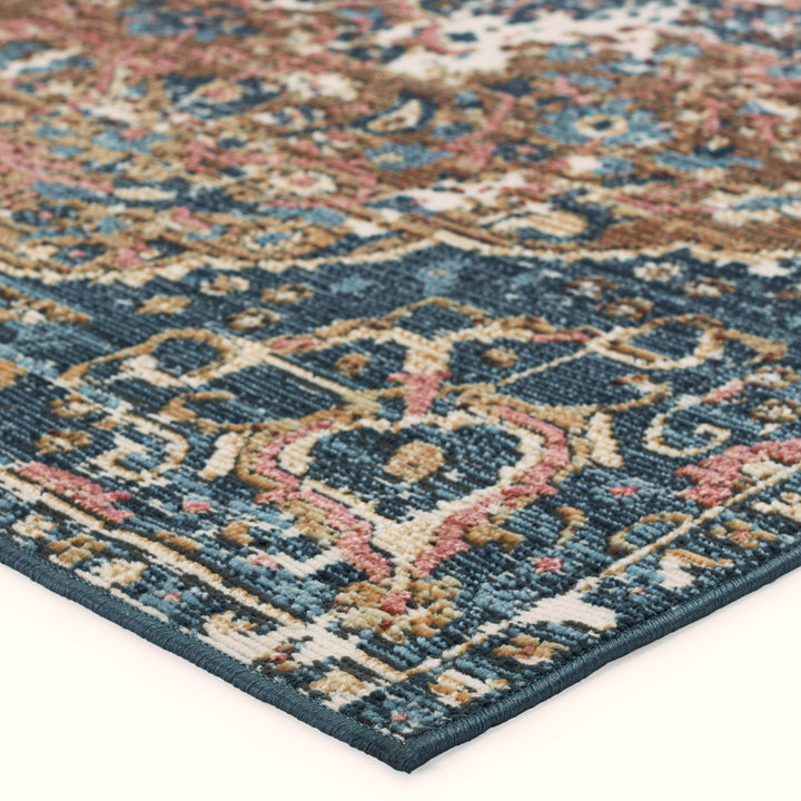 Vibe By Jaipur Living Akela Indoor/ Outdoor Medallion Dark Blue/ Multicolor Area Rug (5'X7'3")