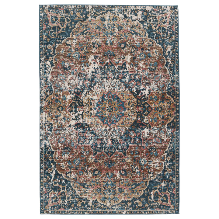 Vibe By Jaipur Living Akela Indoor/ Outdoor Medallion Dark Blue/ Multicolor Area Rug (2'6"X4')