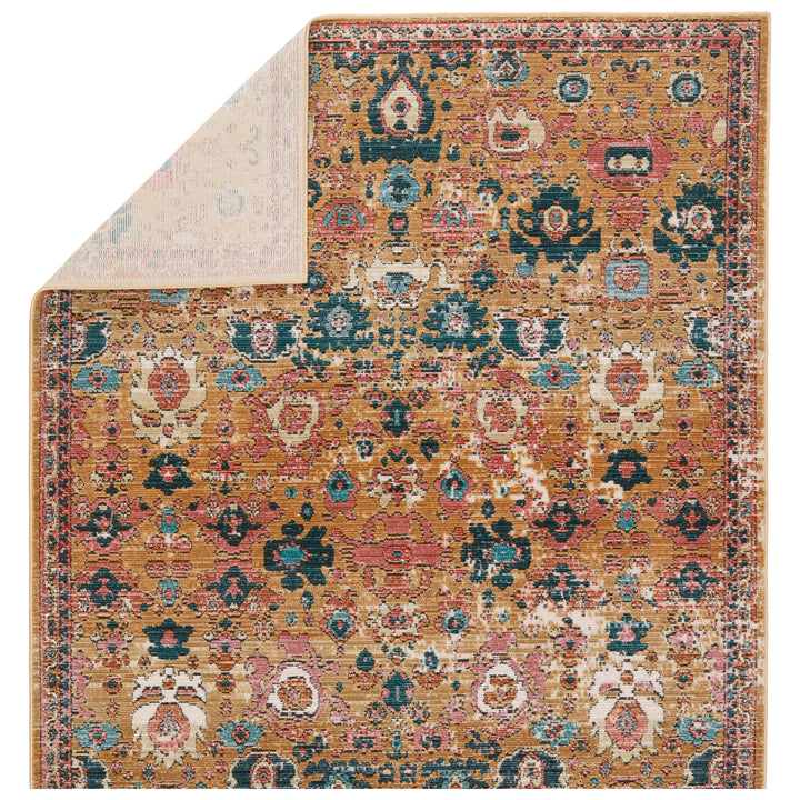 Vibe By Jaipur Living Azura Indoor/ Outdoor Medallion Pink/ Gold Area Rug (4'X5'7")