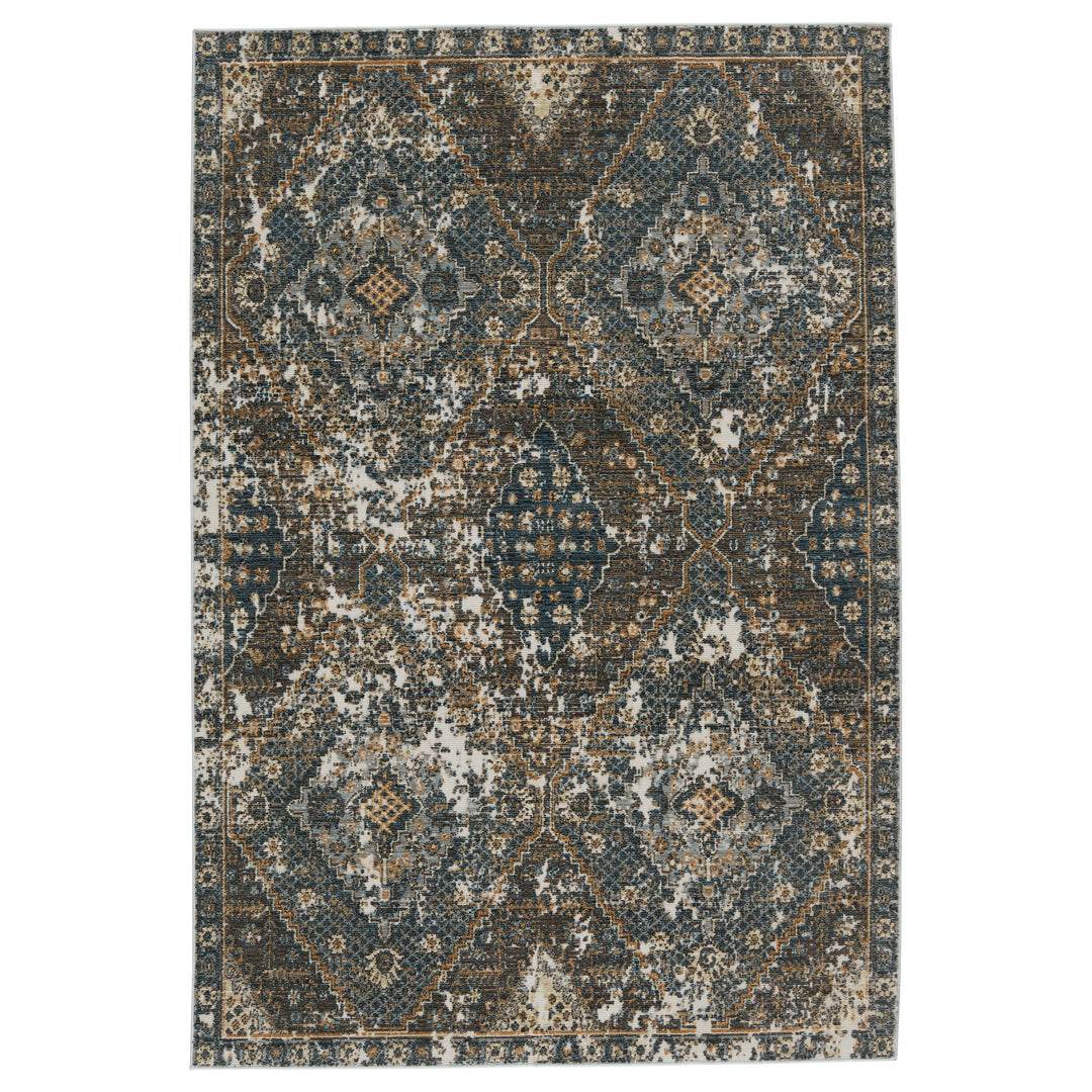 Vibe By Jaipur Living Julia Indoor/ Outdoor Medallion Blue/ Gold Runner Rug (2'6"X8')