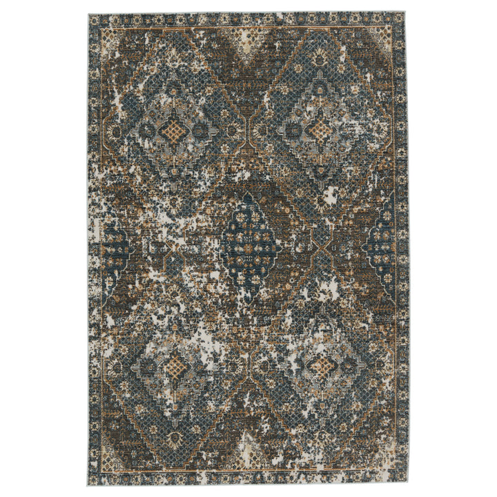 Vibe By Jaipur Living Julia Indoor/ Outdoor Medallion Blue/ Gold Runner Rug (2'6"X8')