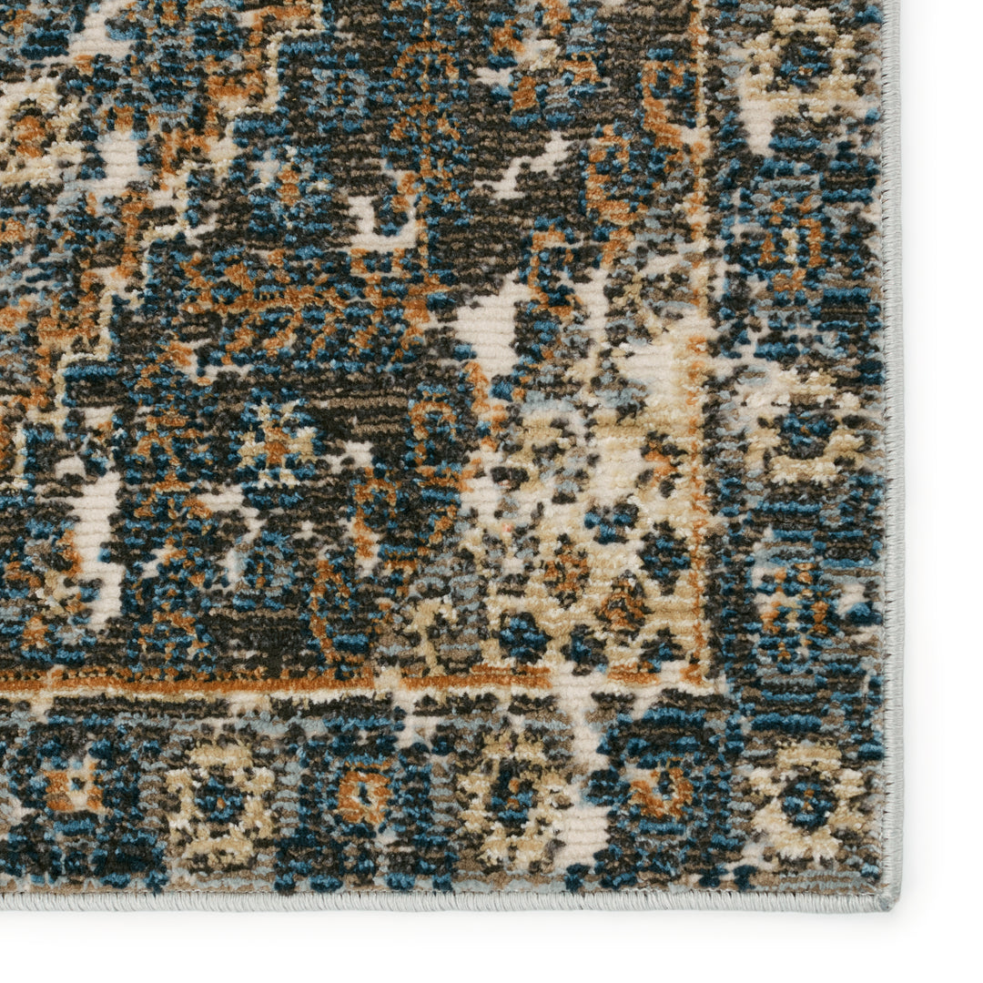 Vibe By Jaipur Living Julia Indoor/ Outdoor Medallion Blue/ Gold Runner Rug (2'6"X8')