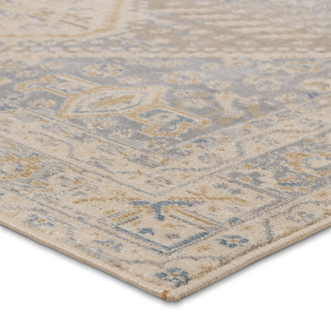 Vibe by Jaipur Living Rush Indoor/Outdoor Medallion Light Gray/ Blue Area Rug (8'X10')