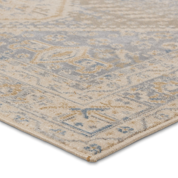 Vibe by Jaipur Living Rush Indoor/Outdoor Medallion Light Gray/ Blue Area Rug (8'X10')