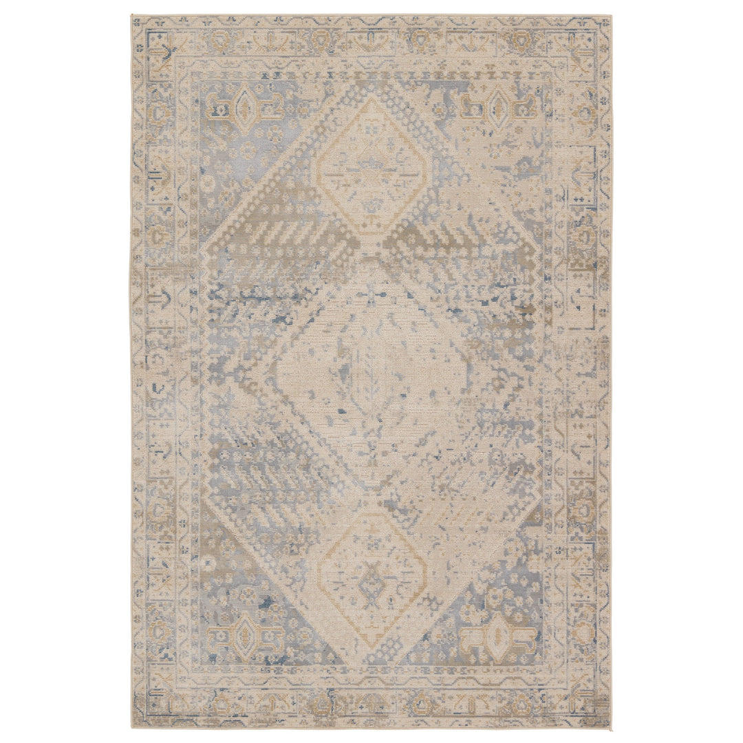 Vibe by Jaipur Living Rush Indoor/Outdoor Medallion Light Gray/ Blue Area Rug (8'X10')