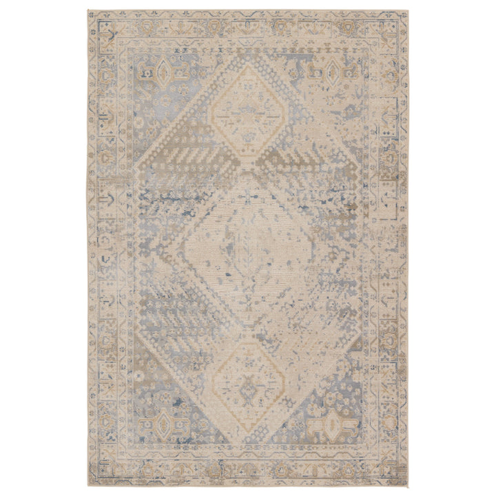 Vibe by Jaipur Living Rush Indoor/Outdoor Medallion Light Gray/ Blue Area Rug (2'6"X4')