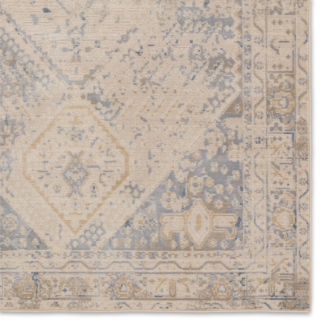 Vibe by Jaipur Living Rush Indoor/Outdoor Medallion Light Gray/ Blue Area Rug (2'6"X4')