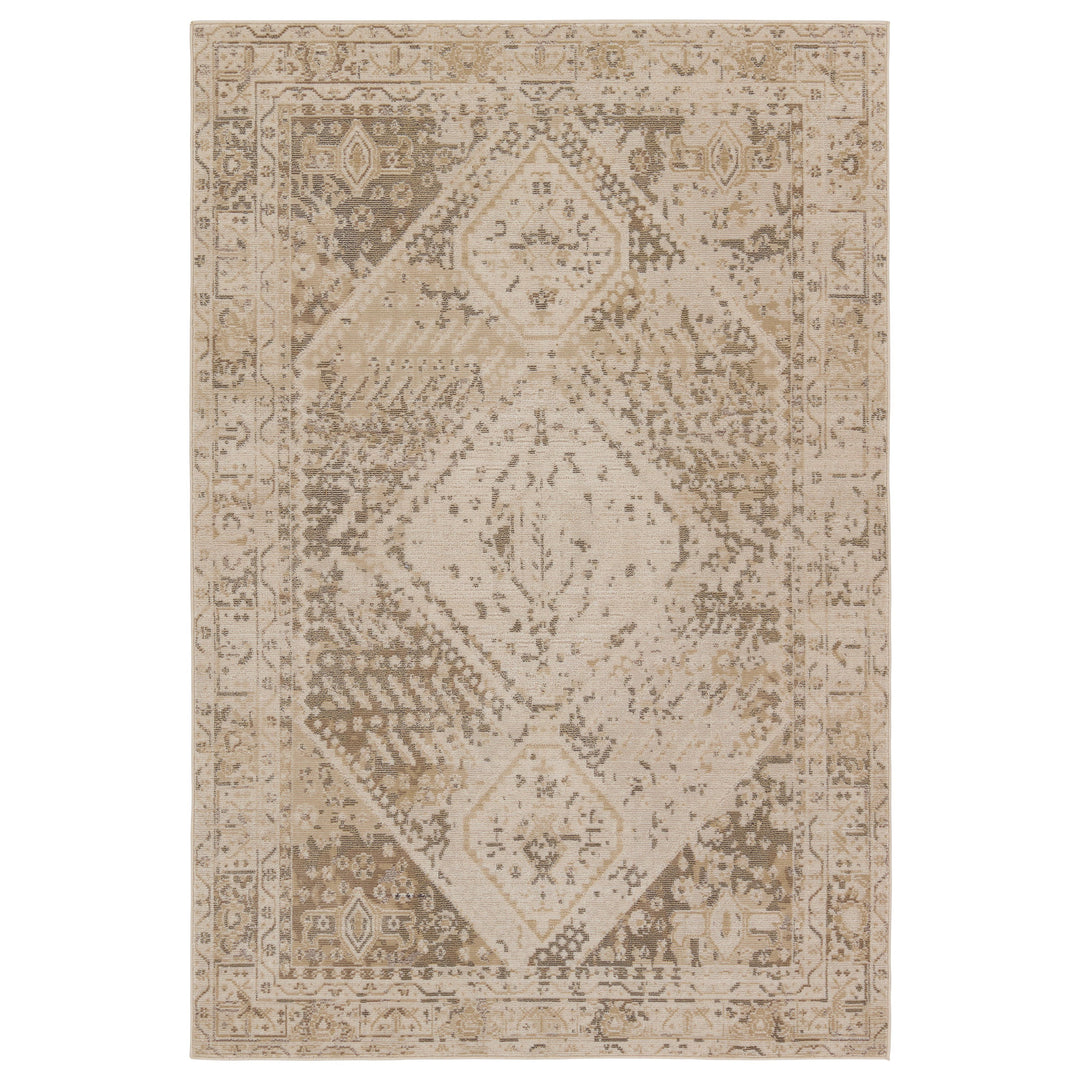 Vibe by Jaipur Living Rush Indoor/Outdoor Medallion Beige/ Tan Area Rug (5'X7'3")