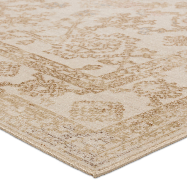 Vibe by Jaipur Living Salerno Indoor/Outdoor Medallion Gold/ Ivory Area Rug (5'X7'3")