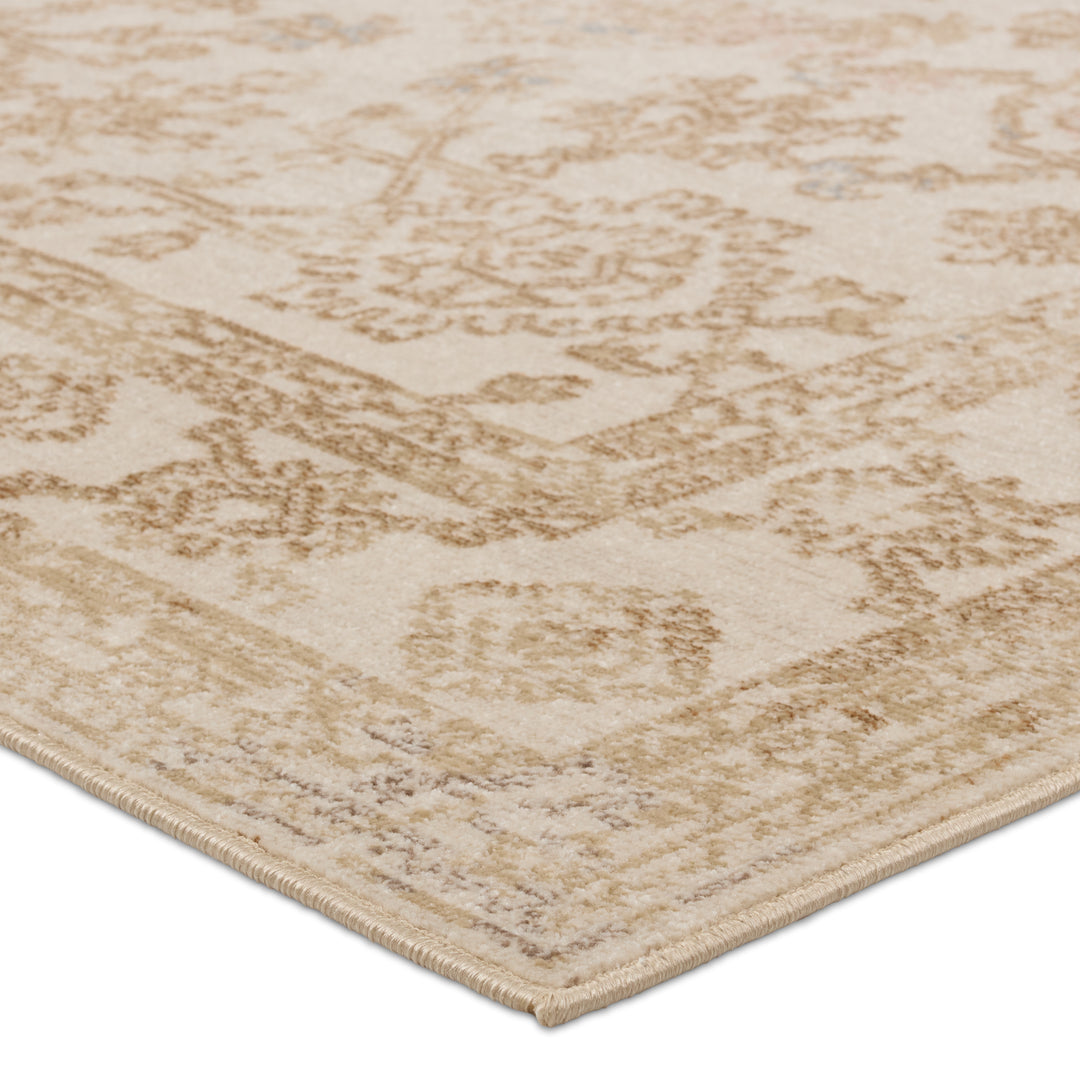 Vibe by Jaipur Living Salerno Indoor/Outdoor Medallion Gold/ Ivory Area Rug (9'6"X12'7")