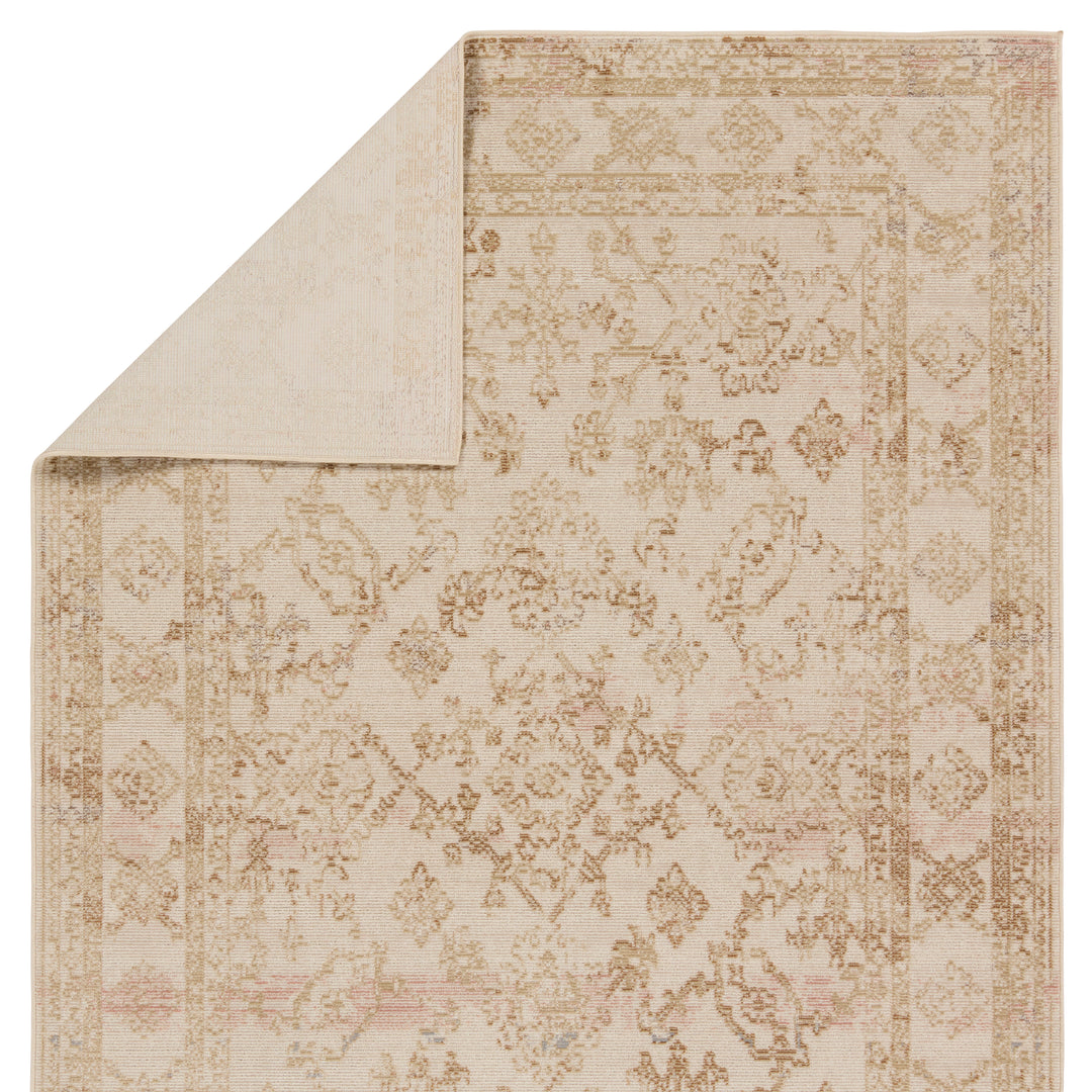 Vibe by Jaipur Living Salerno Indoor/Outdoor Medallion Gold/ Ivory Area Rug (5'X7'3")