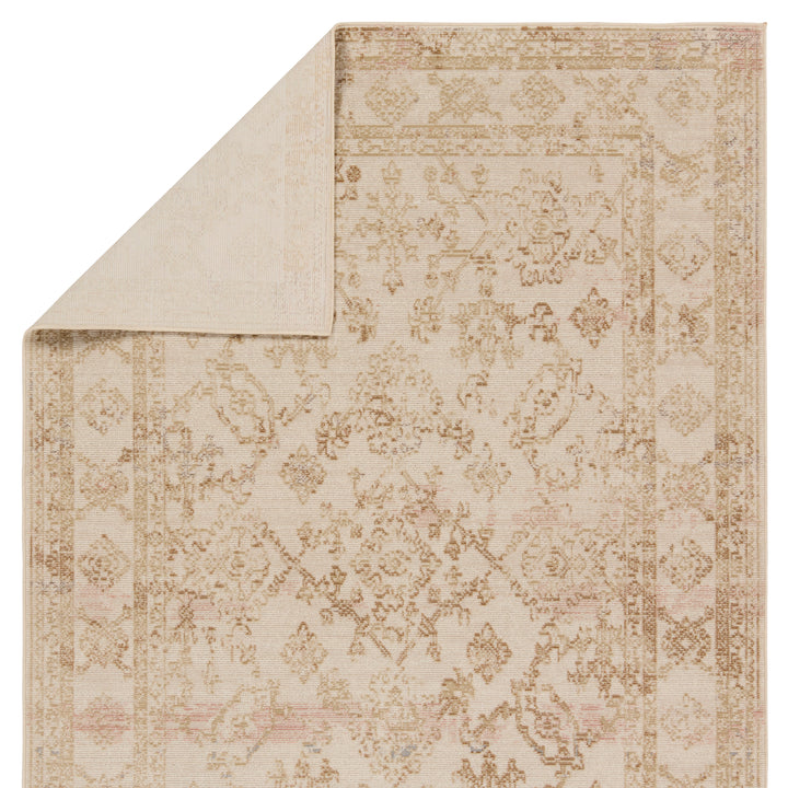 Vibe by Jaipur Living Salerno Indoor/Outdoor Medallion Gold/ Ivory Area Rug (5'X7'3")