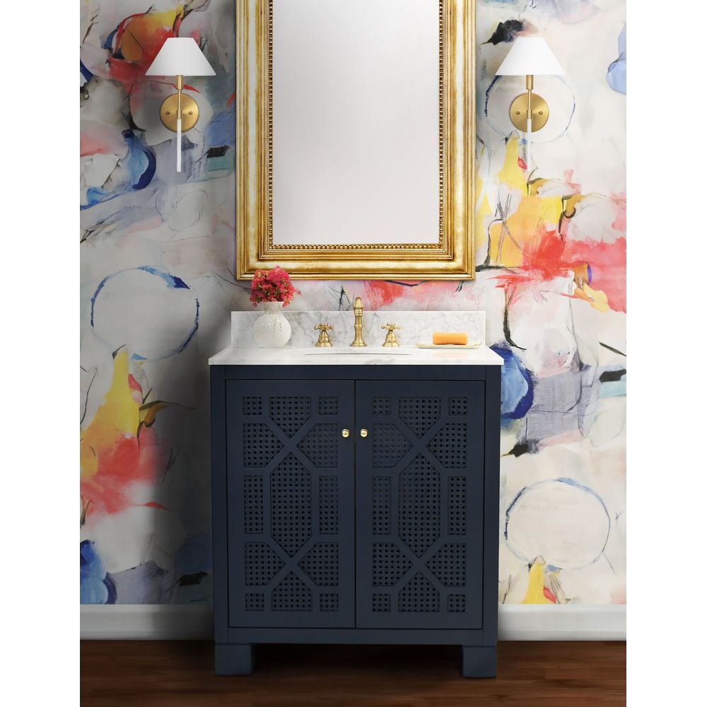 Wall Mirrors Waverly - Gold Leaf Wood Mirror