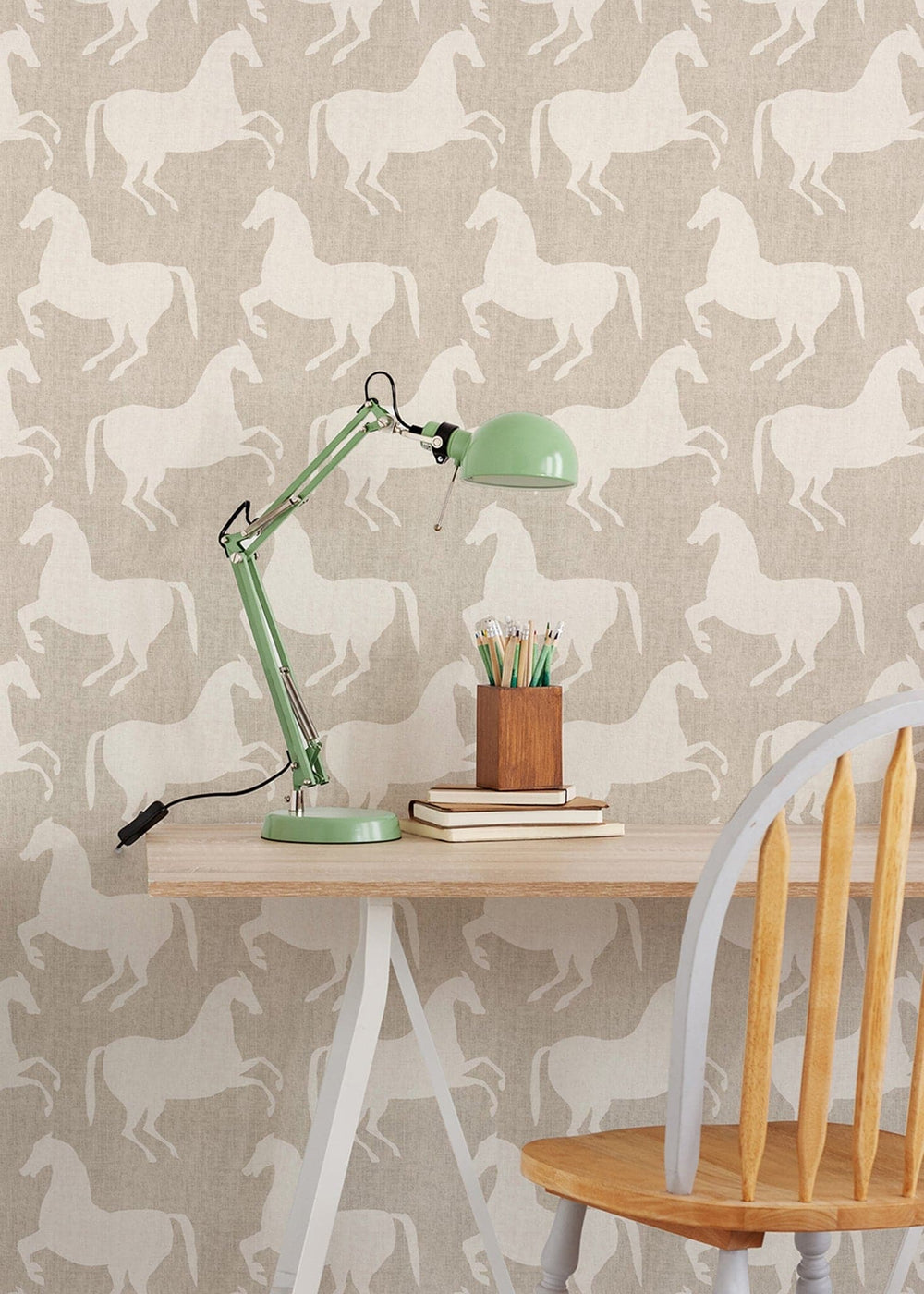 Paper Horses Wallpaper-Mitchell Black-MITCHB-WCB511-B-PM-10-Wall DecorPatterns Pewter Blue-Premium Matte Paper-6-France and Son