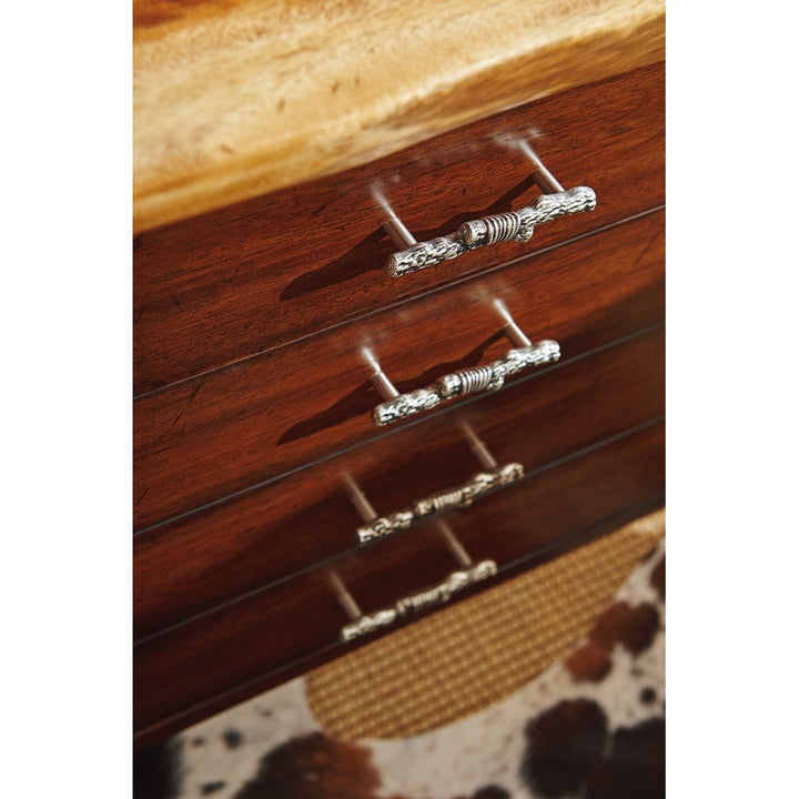 La Costa Live Edge Writing Desk - Light Golden Brown