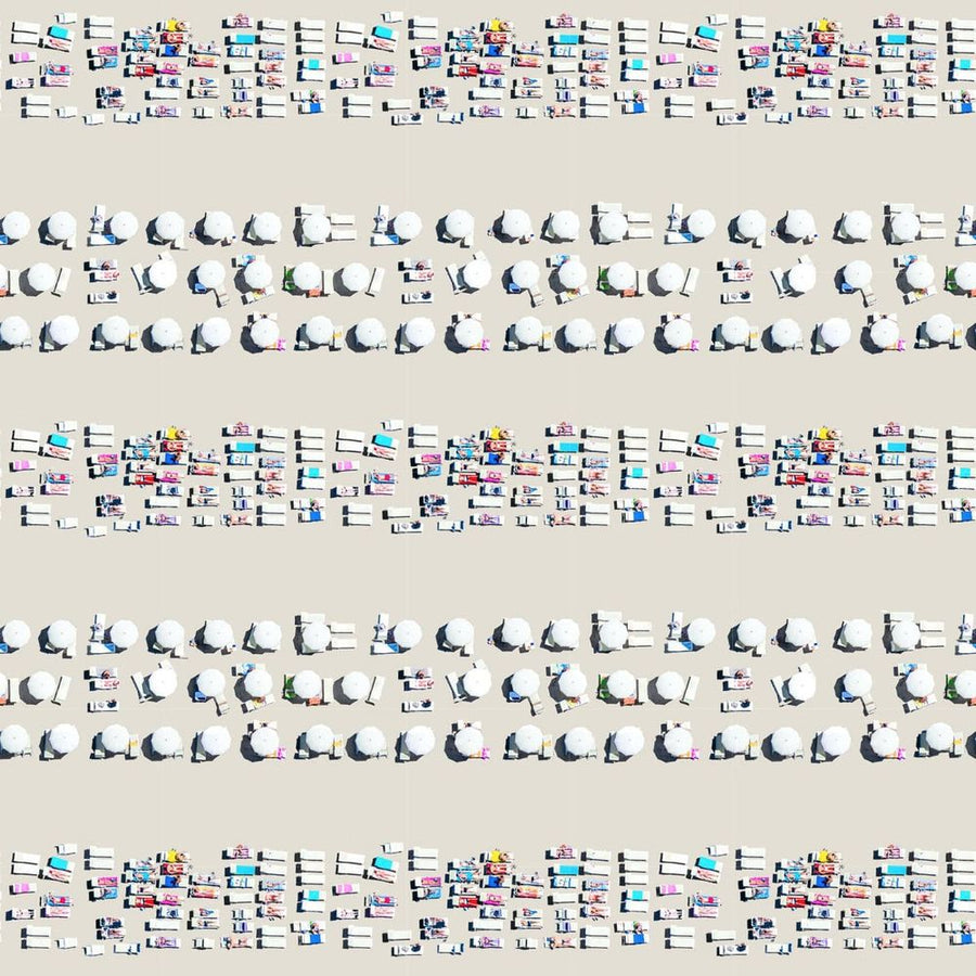 Alternate view of Riviera Stripe Wallpaper, featuring matte finish, wallpaper, paper, and horizontal pattern repeat.