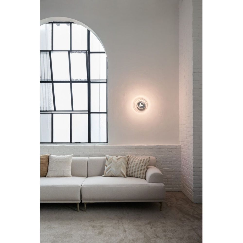 Wall Lighting Snow Flake Wall Lamp - Chrome/ Clear Glass - Mouth-Blown Glass, Steel