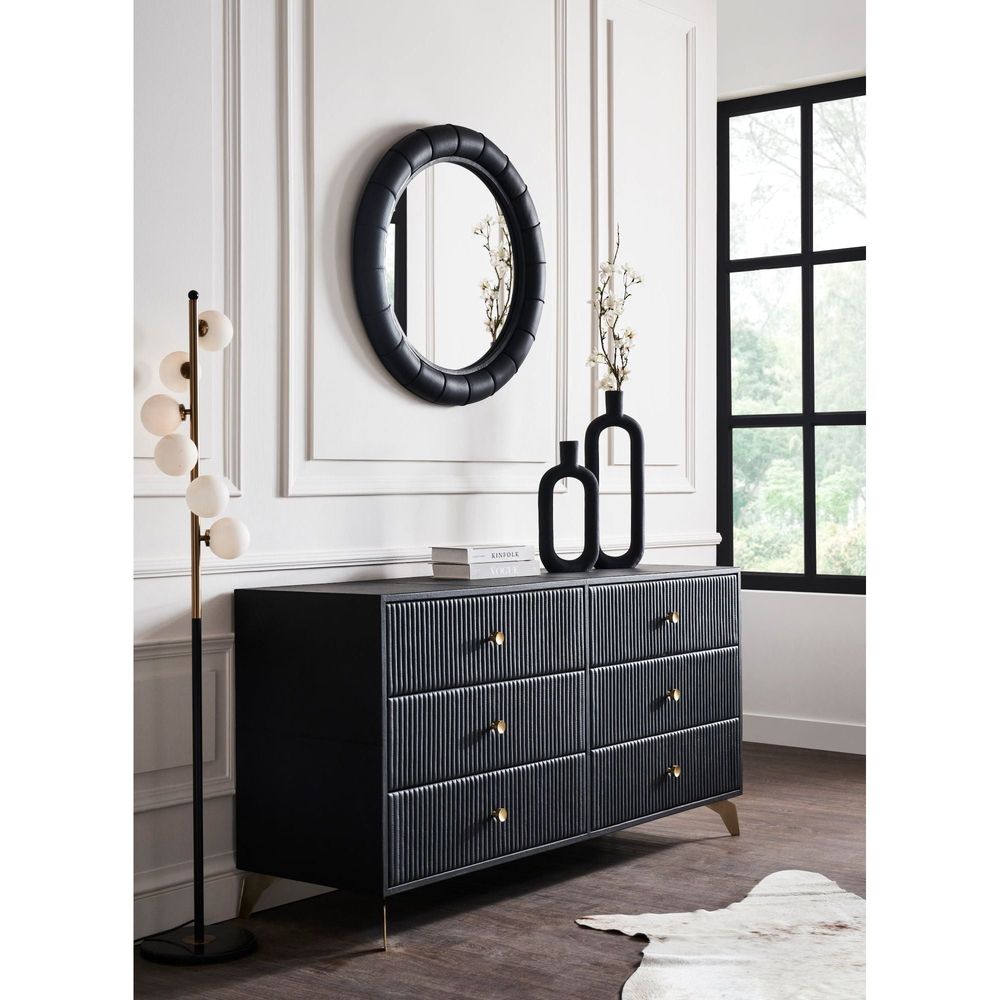 Dressers & Chests Stanford Six Drawer Dresser - Black