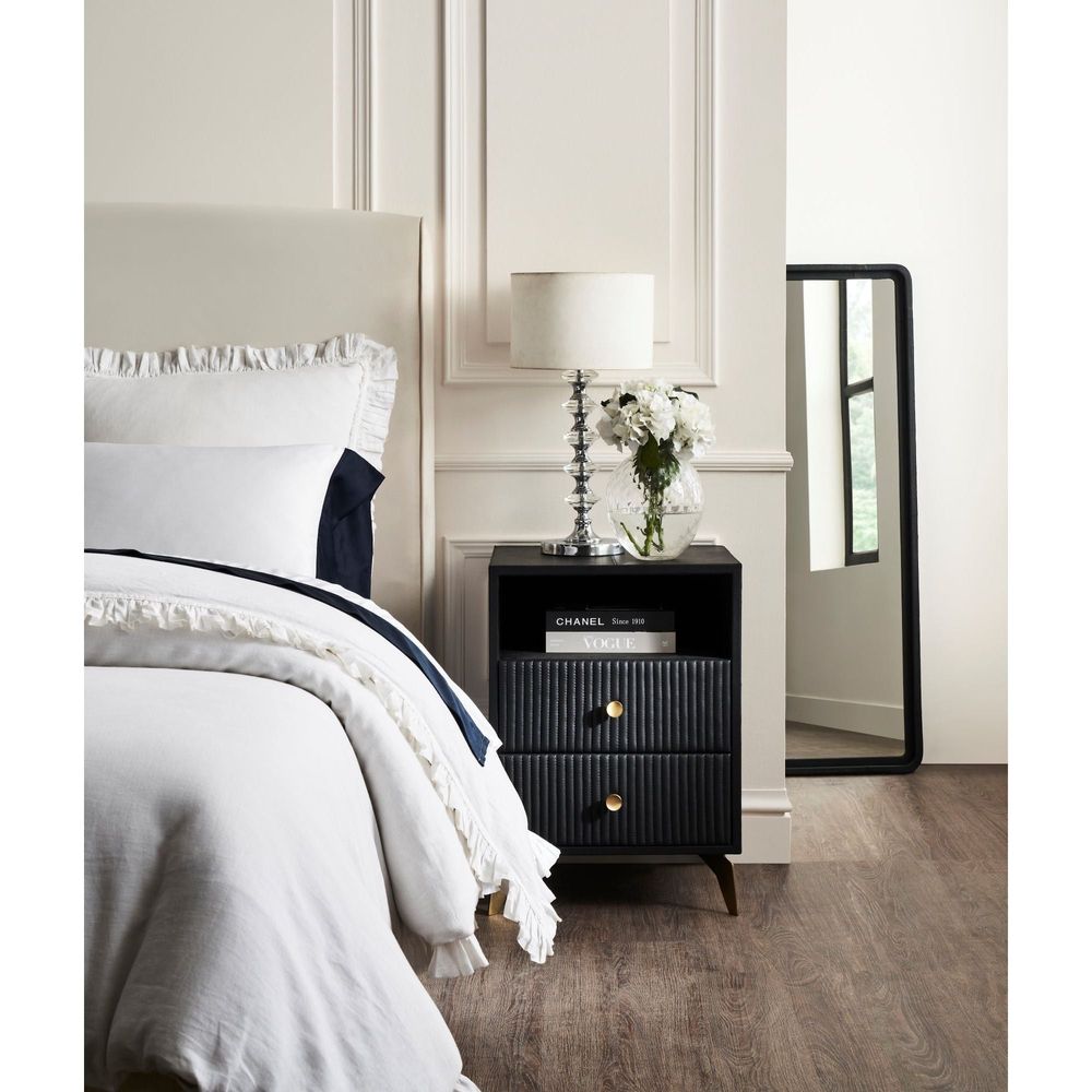 Side Tables Stanford Two Drawer Side Table - Black