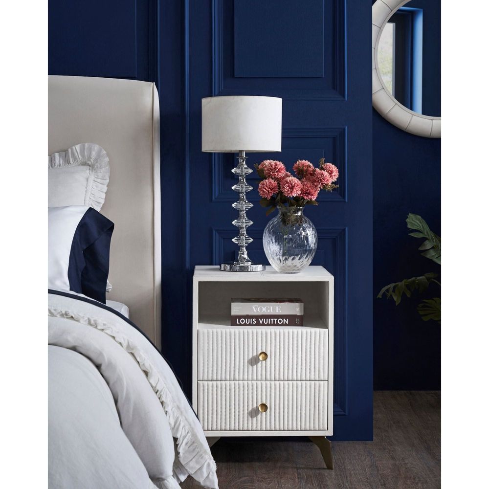Nightstands Stanford Two Drawer Side Table - White