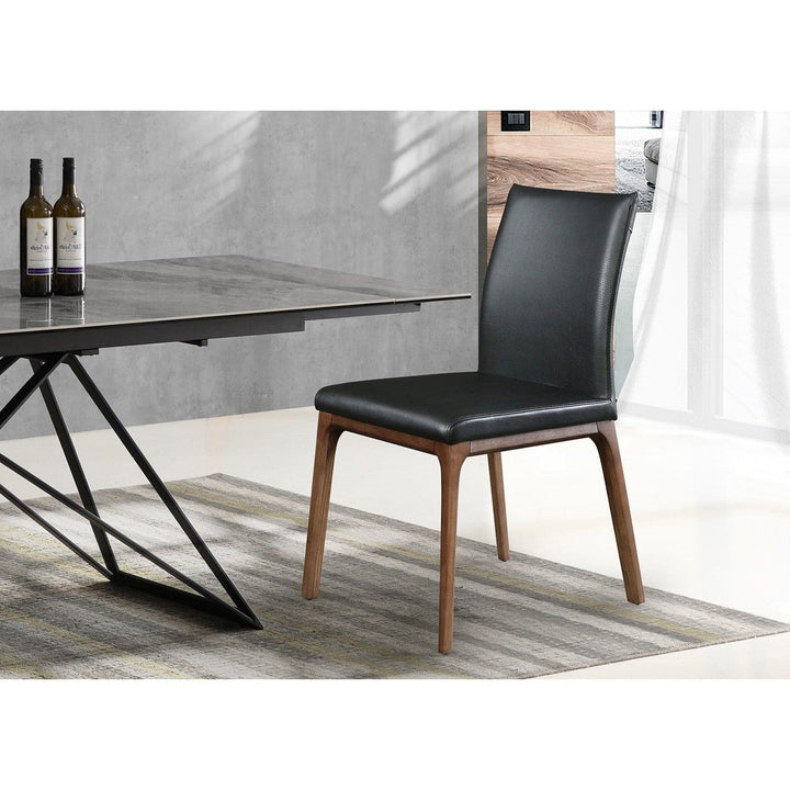 Stella Dining Chair-Whiteline Modern Living-WHITELINE-DC1454-WLT/BLK-Dining ChairsWalnut and Black-7-France and Son